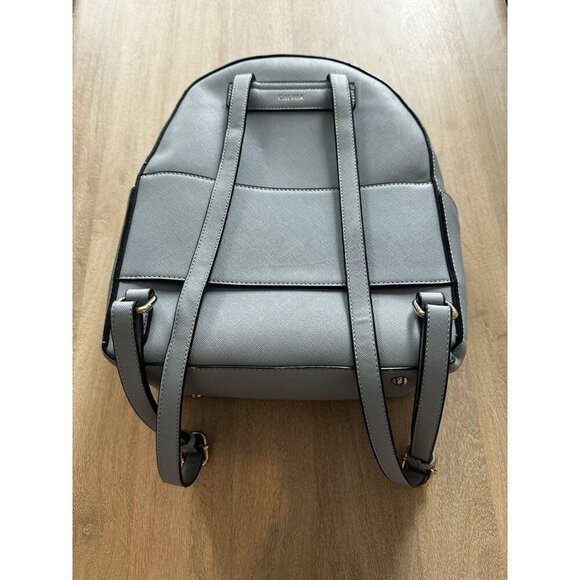 CALPAK Kaya Faux Leather Round Backpack in Blue - Picture 6 of 10